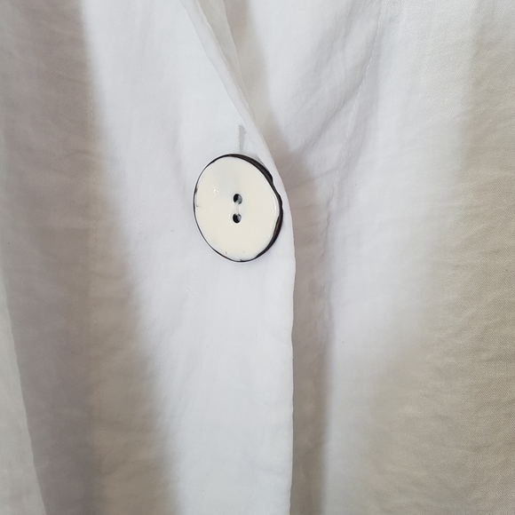 White summer gauzy casual jacket L - Picture 2 of 5